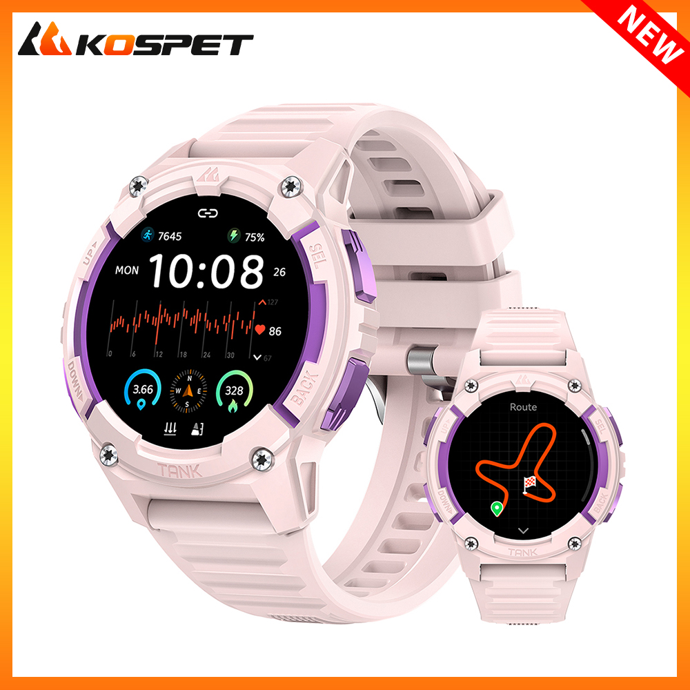 Altimeter Compass Watch - Kospet-GPS,高度計,気圧計,コンパス,Bluetooth通話,Amoled,ip69kを備えた女性用デジタルスマートウォッチ