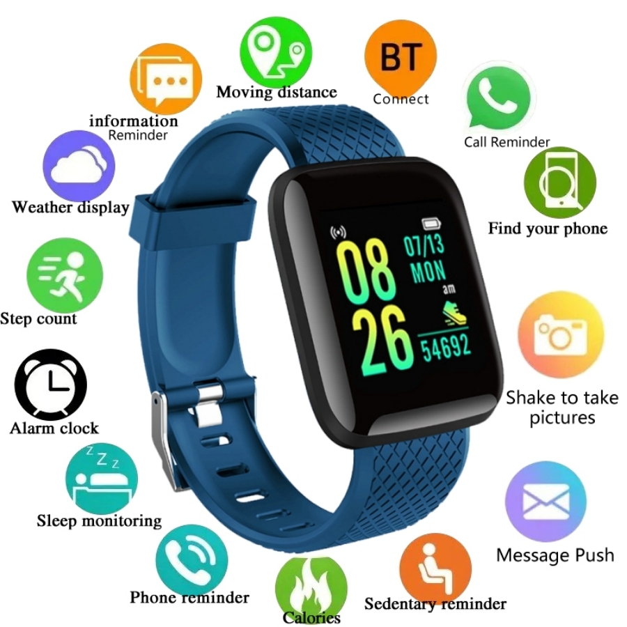 Smartwatch Watches For Girls - スポーツスマートウォッチフィットネスブレスレット音楽制御女性男性スマート腕時計 Android Bluetooth デジタル時計目覚まし時計天気
