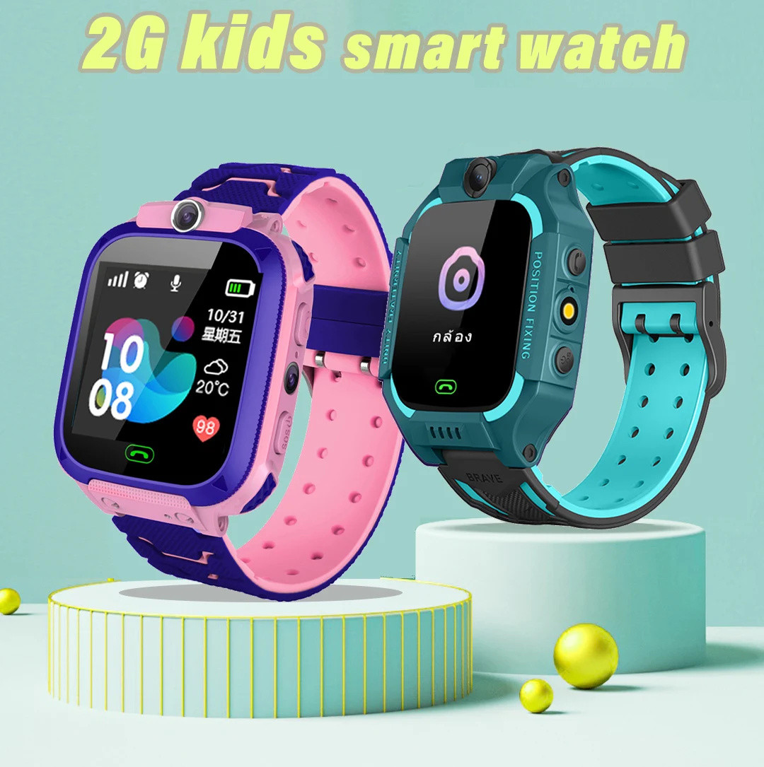 Smartwatch Watches For Kids - 子供向けのコネクテッドウォッチq12,防水,2g,sos,通話,lbs,位置,リモートカメラ,男の子と女の子向け,ファッション,時計,ギフト