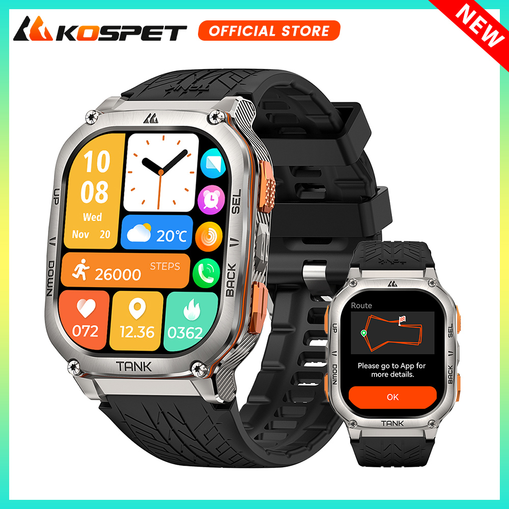 Altimeter Compass Watch - KOSPET TANK M3 ウルトラ GPS スマートウォッチメンズミリタリーグレードコンパス高度計気圧