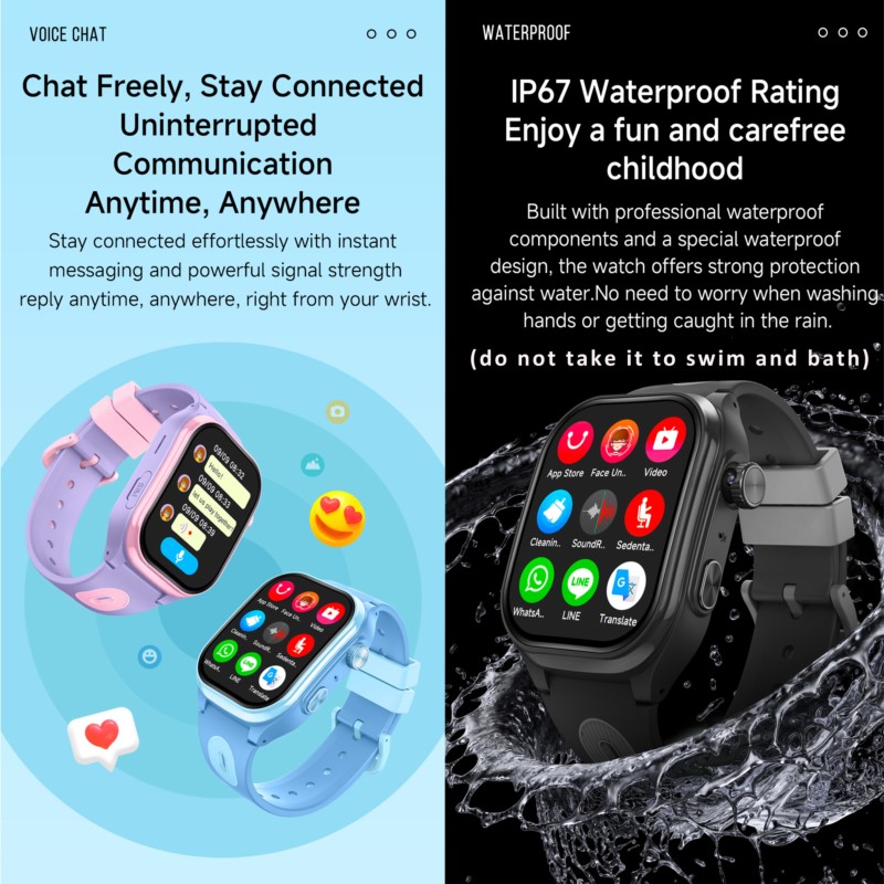 子供用4Gスマートウォッチ、2.0インチHD画面、2+16G - Smartwatch Watches For Kids With Gps のレビューと価格