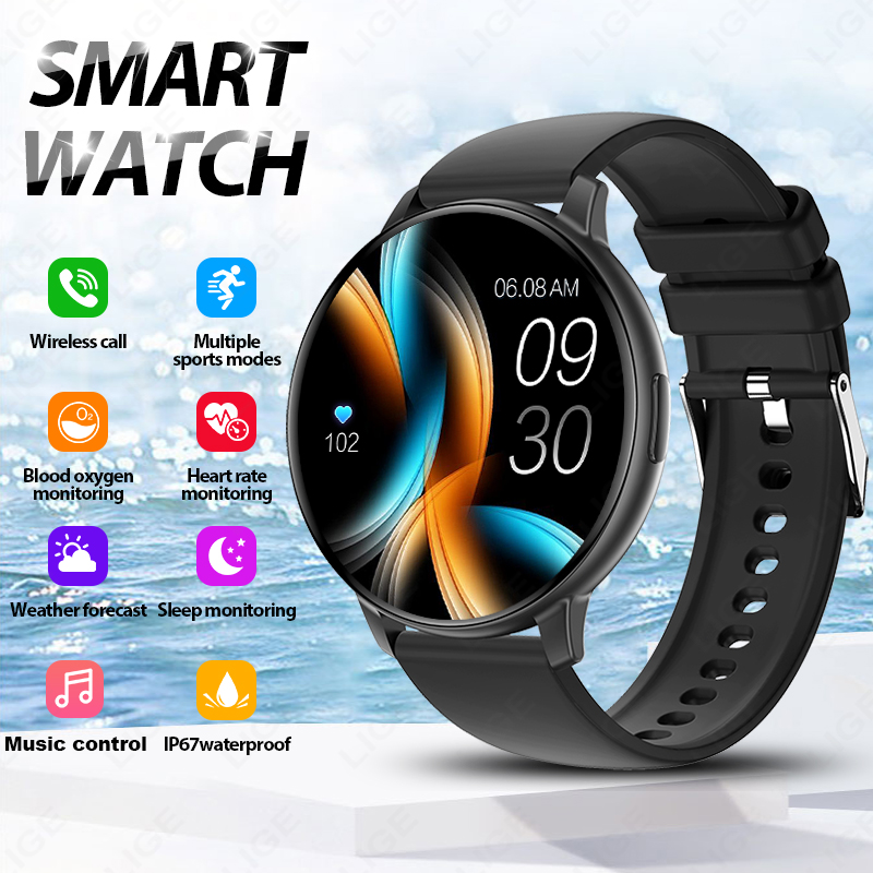LIGE新型1.43インチBluetooth通話対応ファッシ - Watches Ladies Smartwatch のレビューと価格