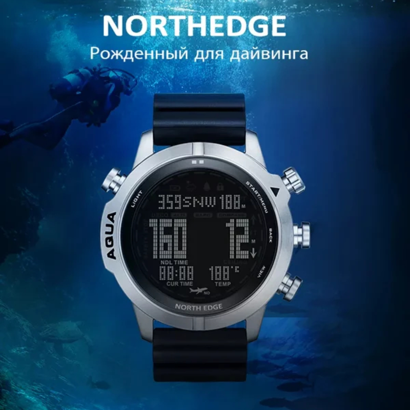 NORTH EDGE メンズ プロフェッショナル ダイビング - Altimeter Compass Watch のレビューと価格