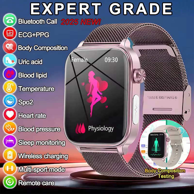 2025 新 ECG + PPG モニタリングスマートウォッ - Smartwatch Watches Price のレビューと価格