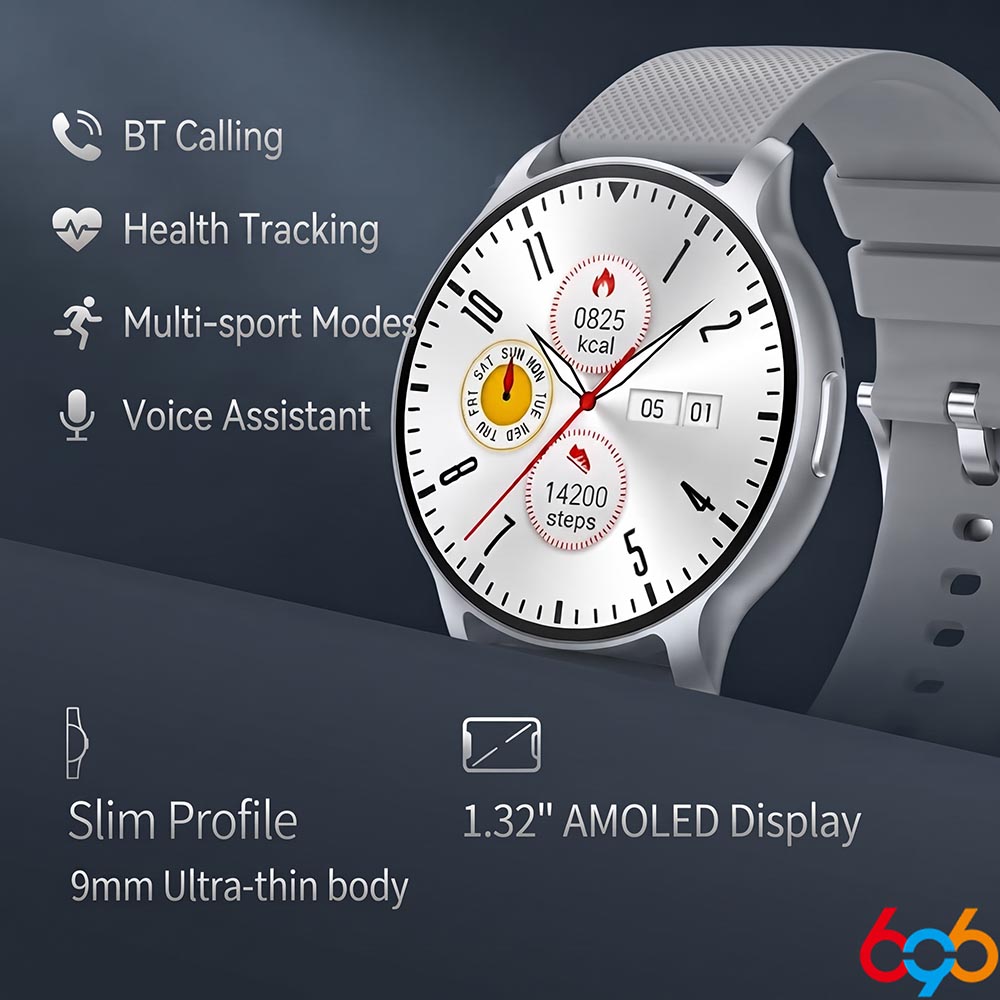 男女兼用、スリムな1.32インチAMOLEDスマートウォッチ - Smartwatch Watches Price のレビューと価格