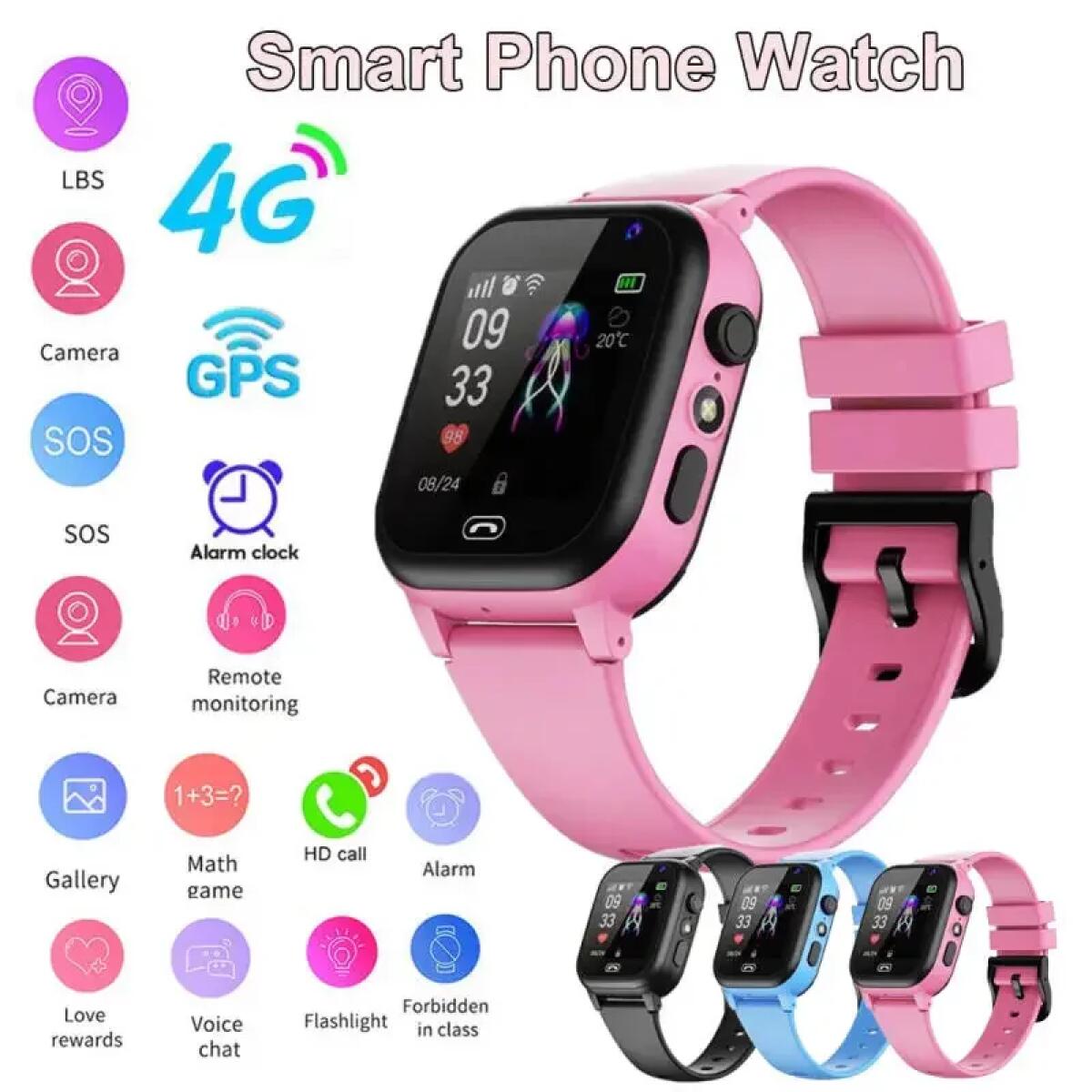 キッズスマートウォッチ 4 グラム多機能防水 SOS GPS - Smartwatch Watches For Kids With Gps のレビューと価格