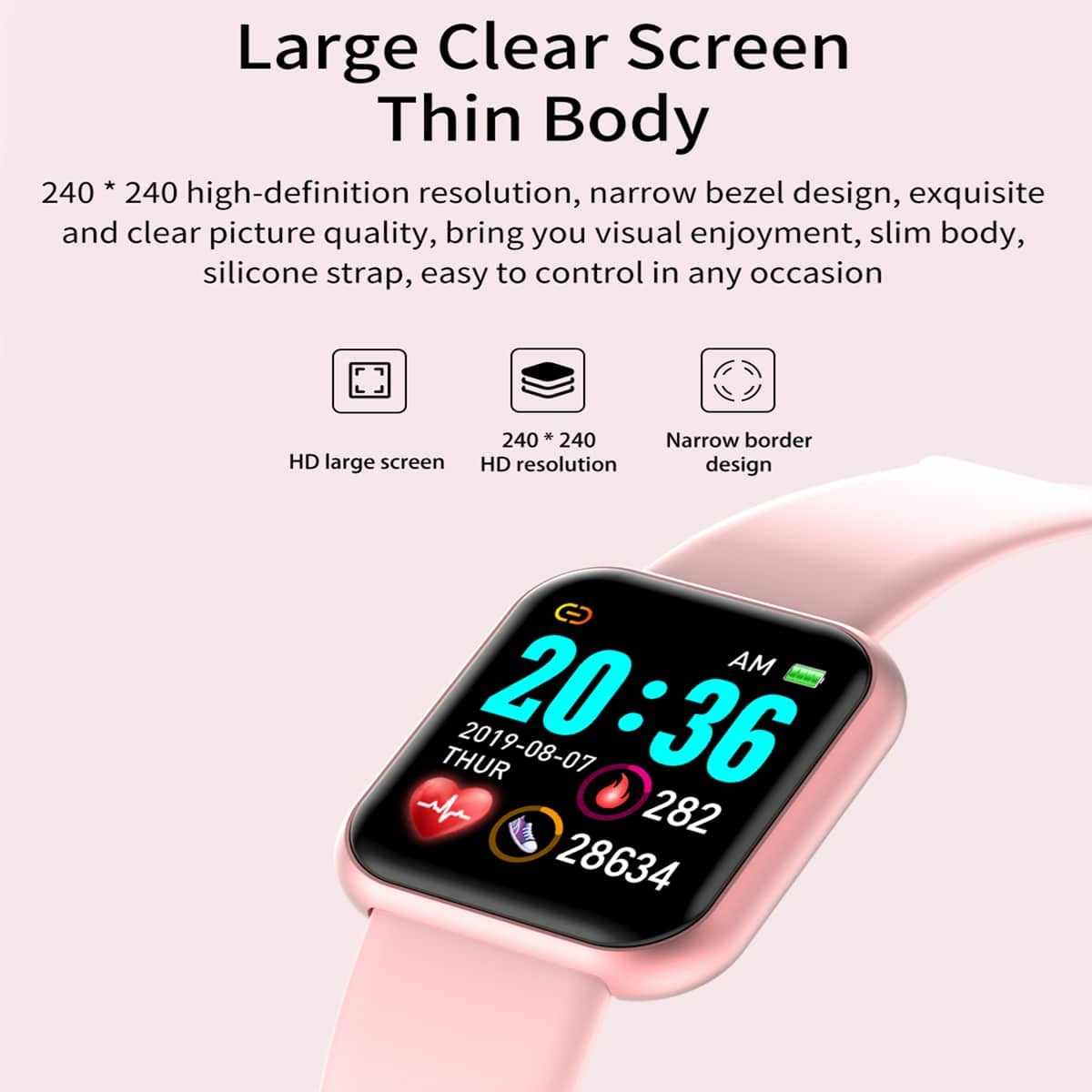 男性と女性のためのスマートウォッチ、音楽制御付きスマートウォ - Smartwatch Watches For Kids のレビューと価格