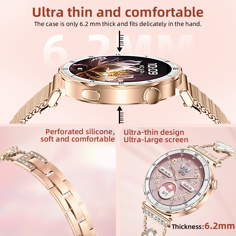 LIGE 新型女性用スマートウォッチ 1.19インチ AMO - Watches Ladies Smartwatch のレビューと価格