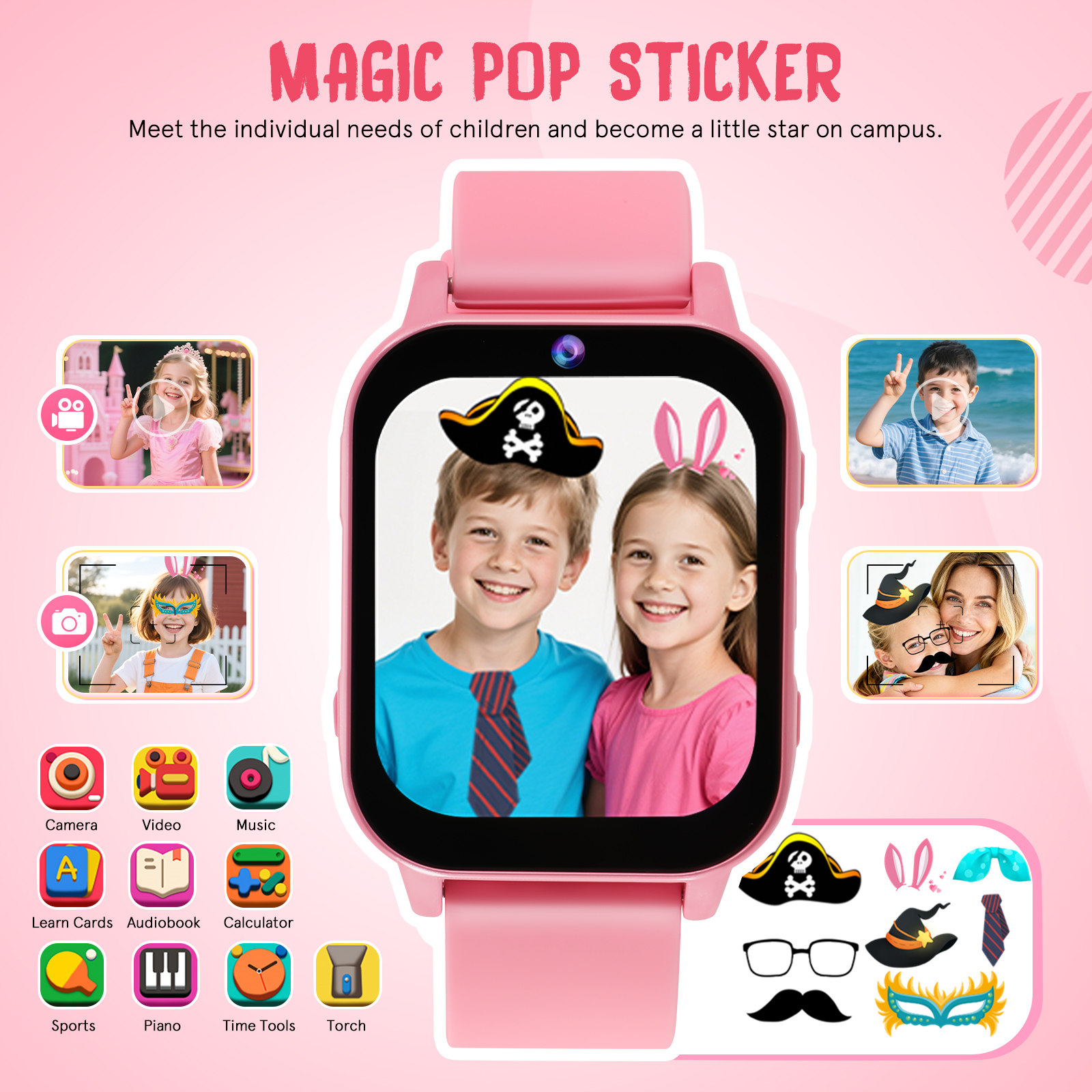 子供向けスマートウォッチ。教育ゲーム内蔵、タッチスクリーン式 - Smartwatch Watches For Kids のレビューと価格