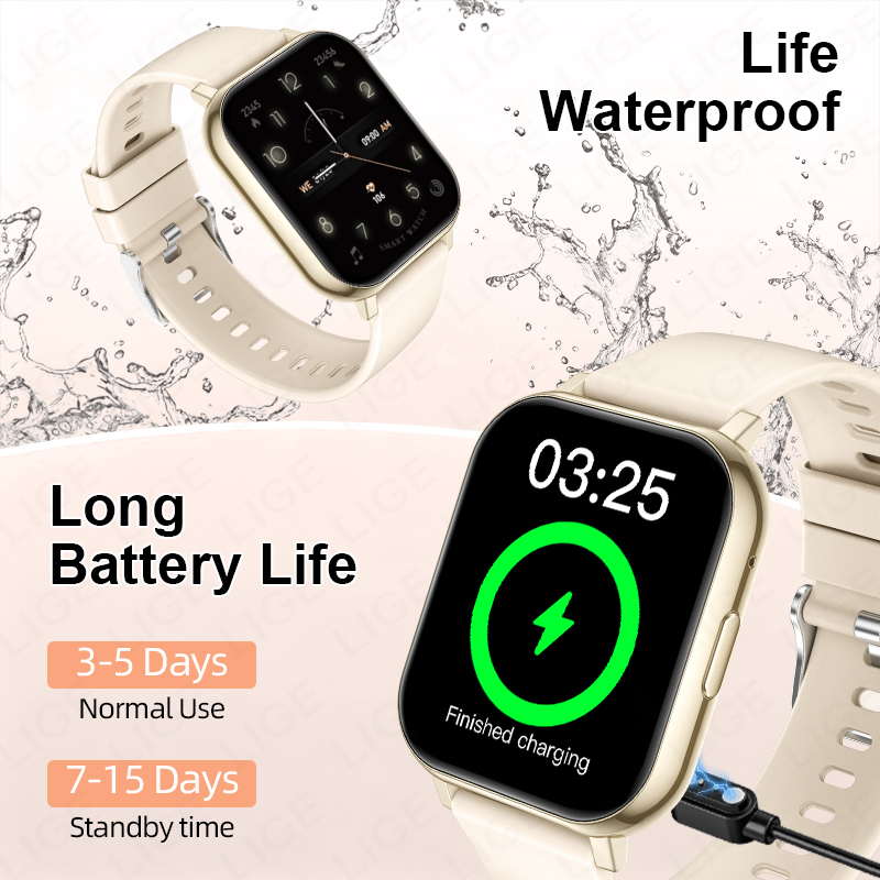 LIGE 新しい 1.83 インチ HD スマートウォッチ女 - Smartwatch Watches Price のレビューと価格