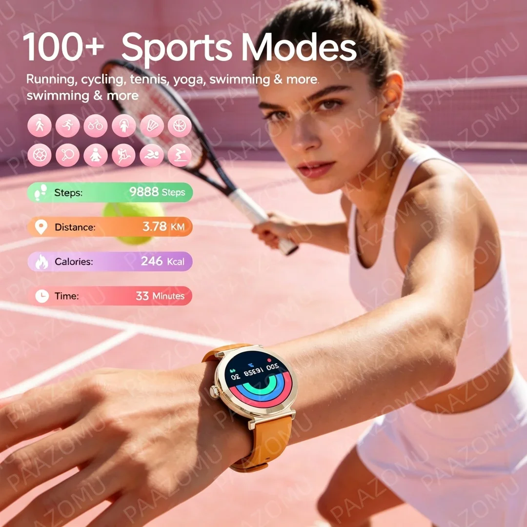 ローズゴールドのレディーススマートウォッチ2026。Blue - Watches Ladies Smartwatch のレビューと価格