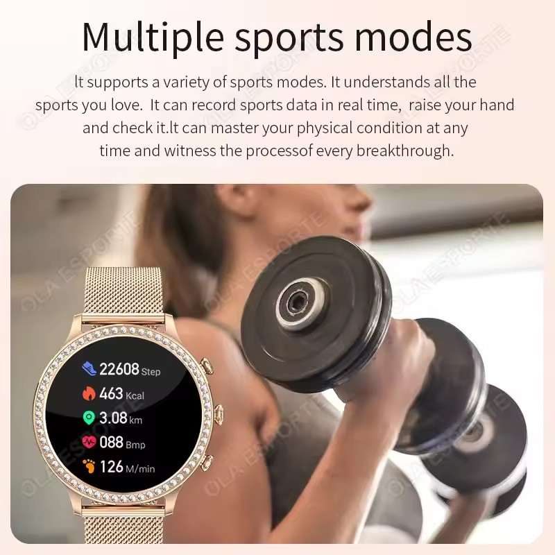 エレガントなデザインのレディーススマートウォッチ。Bluet - Watches Ladies Smartwatch のレビューと価格